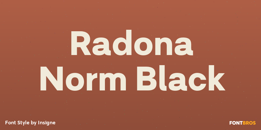 Radona Norm Black Font Poster #1