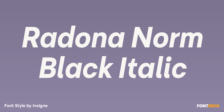 Radona Norm Black Italic Poster