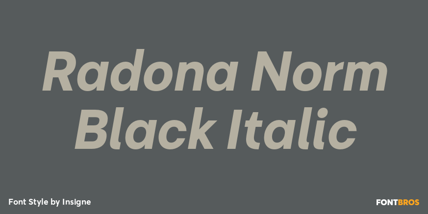 Radona Norm Black Italic Poster