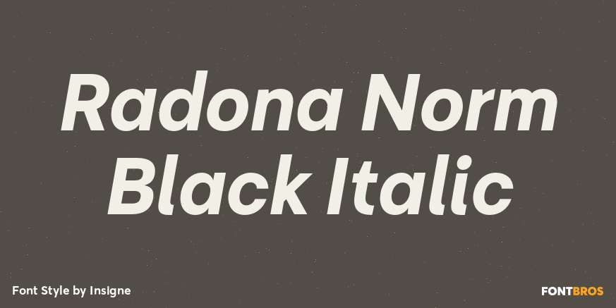 Radona Norm Black Italic Poster