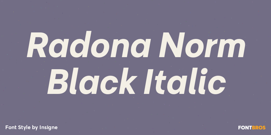 Radona Norm Black Italic Font Poster #1