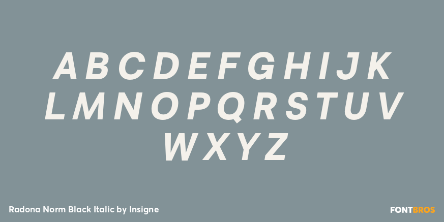 Radona Norm Black Italic Font Poster #2