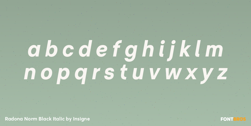 Radona Norm Black Italic Font Poster #3