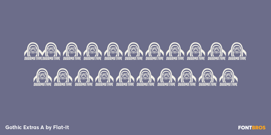 Gothic Extras A Font Poster #4