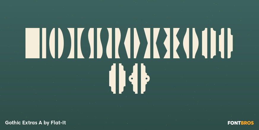 Gothic Extras A Font Poster #2