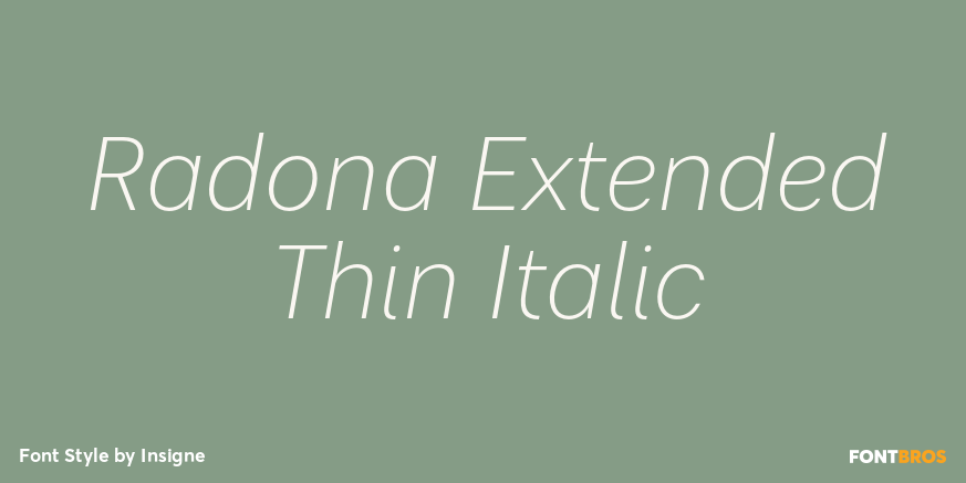 Radona Extended Thin Italic Poster