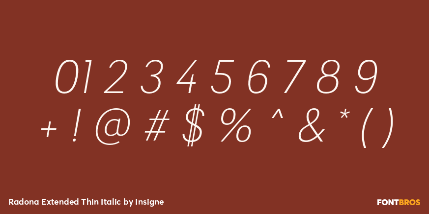 Radona Extended Thin Italic Font Poster #4
