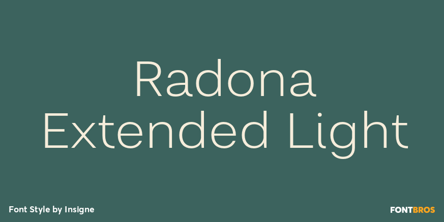 Radona Extended Light Font Poster #1