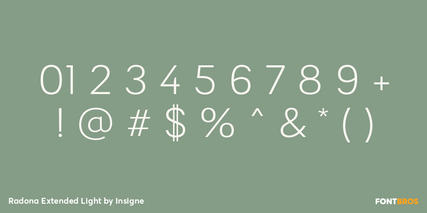 Radona Extended Light Font Poster #4