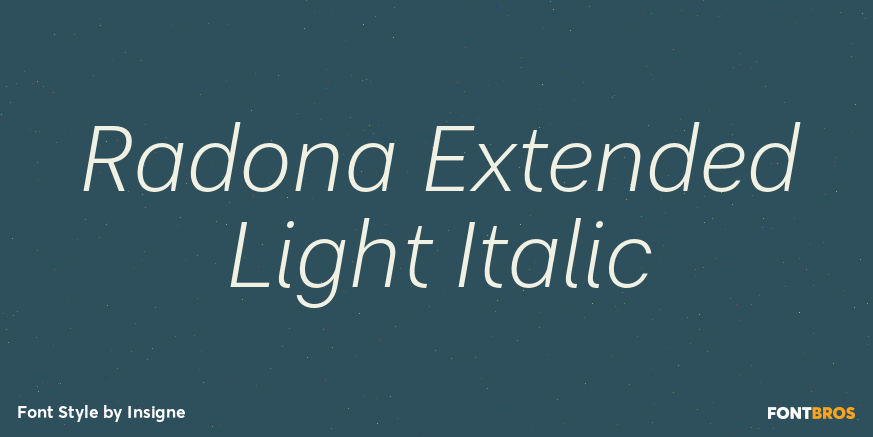 Radona Extended Light Italic Poster
