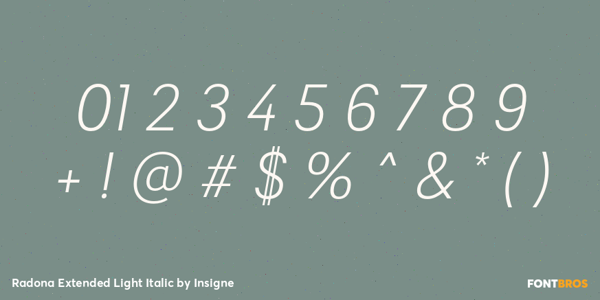 Radona Extended Light Italic Font Poster #4