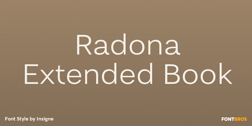 Radona Extended Book Font Poster #1