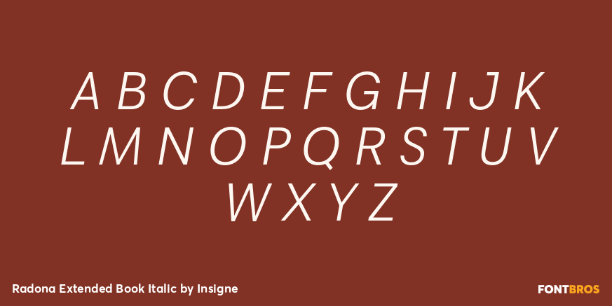 Radona Extended Book Italic Font Poster #2