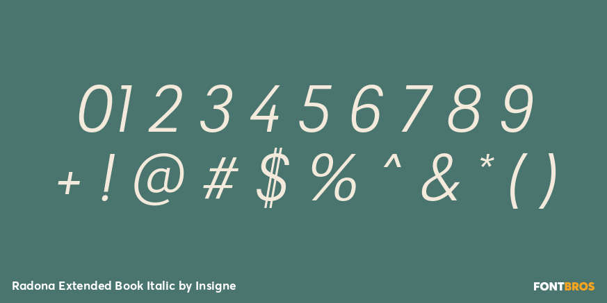 Radona Extended Book Italic Font Poster #4