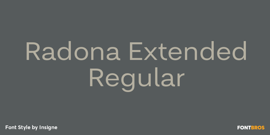 Radona Extended Regular Font Poster #1