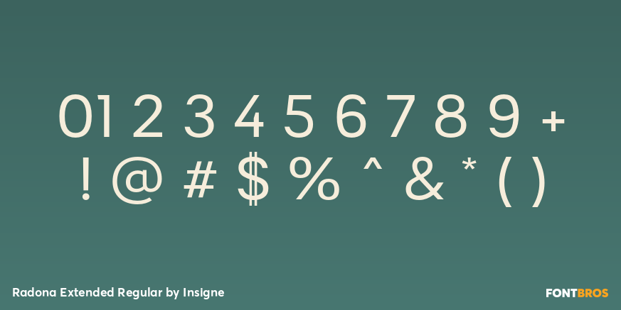 Radona Extended Regular Font Poster #4