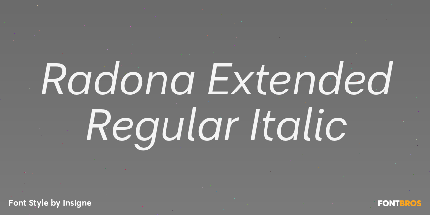 Radona Extended Regular Italic Poster