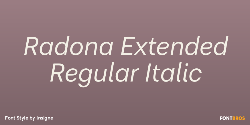 Radona Extended Regular Italic Poster