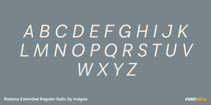 Radona Extended Regular Italic Font Poster #2