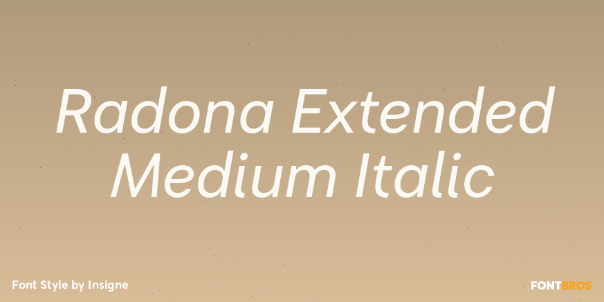 Radona Extended Medium Italic Poster