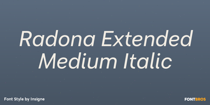 Radona Extended Medium Italic Font Poster #1