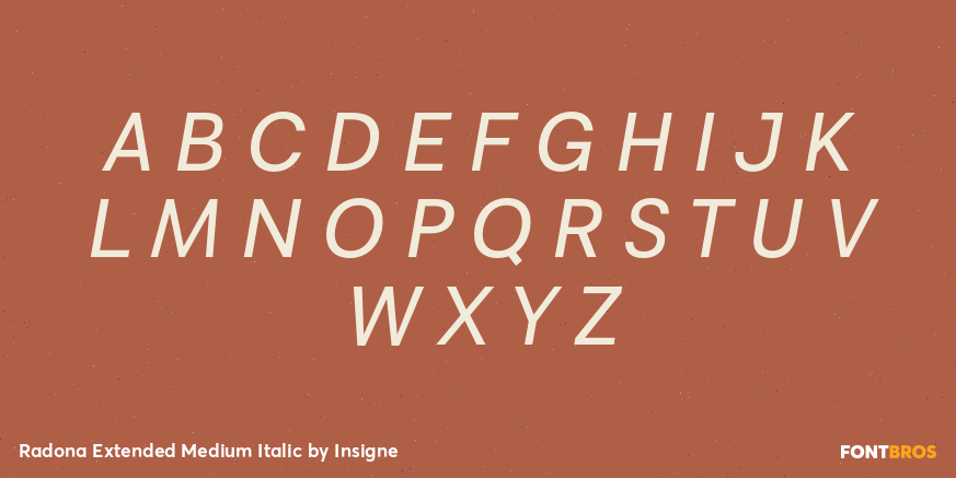 Radona Extended Medium Italic Font Poster #2