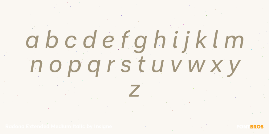 Radona Extended Medium Italic Font Poster #3