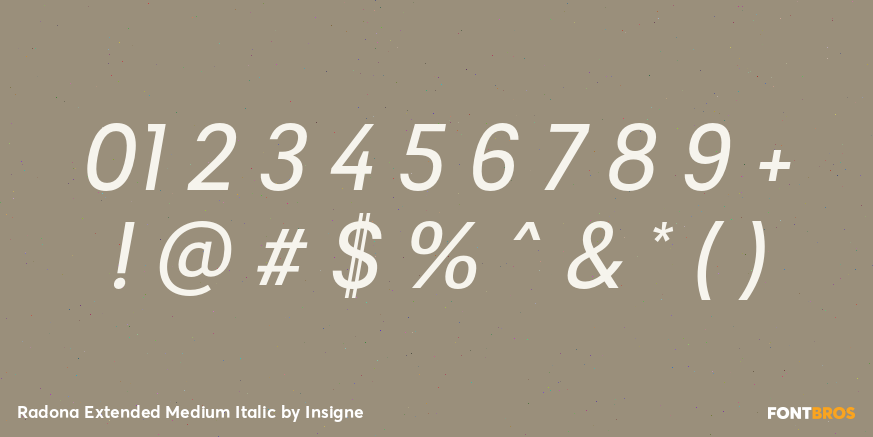 Radona Extended Medium Italic Font Poster #4