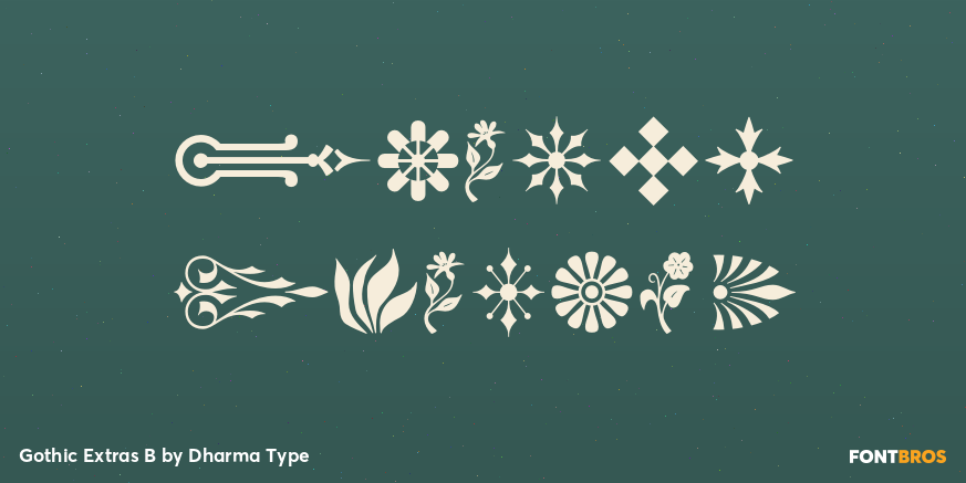 Gothic Extras B Font Poster #1