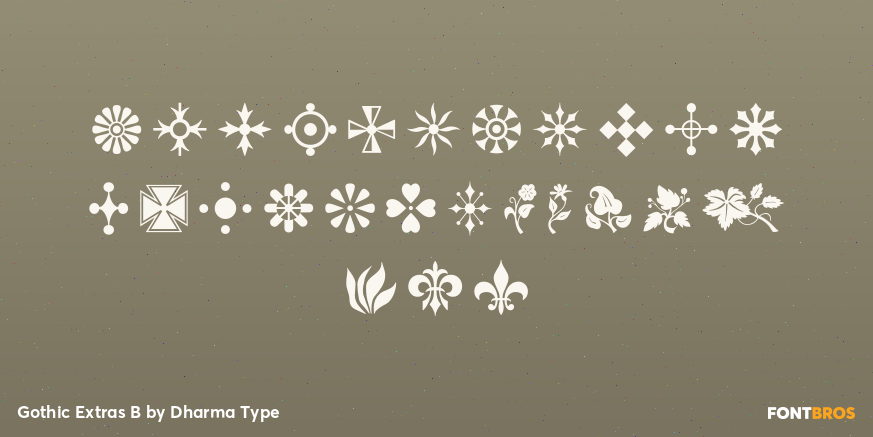 Gothic Extras B Font Poster #3