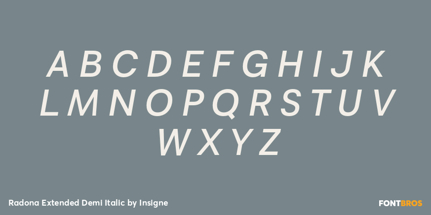 Radona Extended Demi Italic Font Poster #2