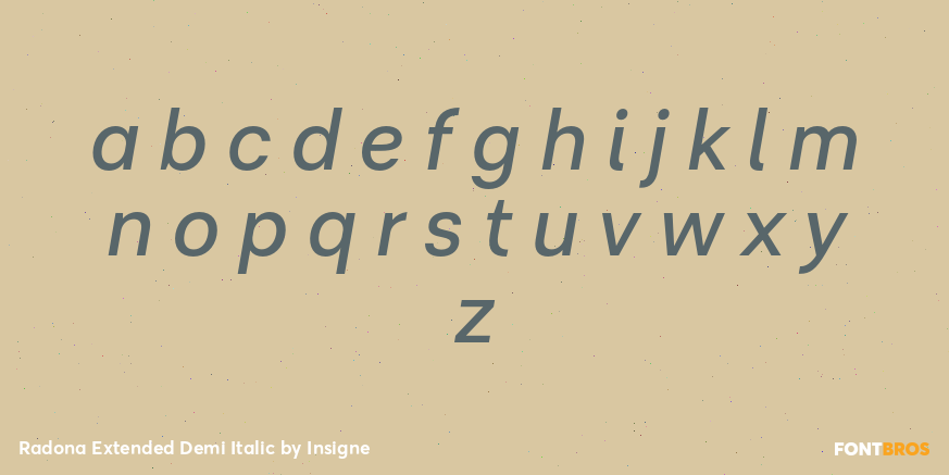 Radona Extended Demi Italic Font Poster #3
