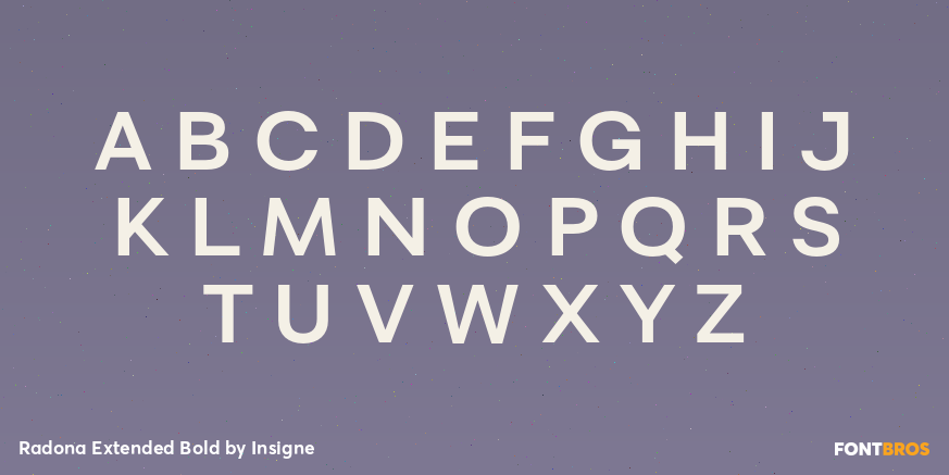 Radona Extended Bold Font Poster #2