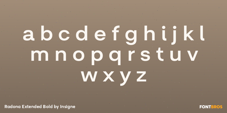 Radona Extended Bold Font Poster #3