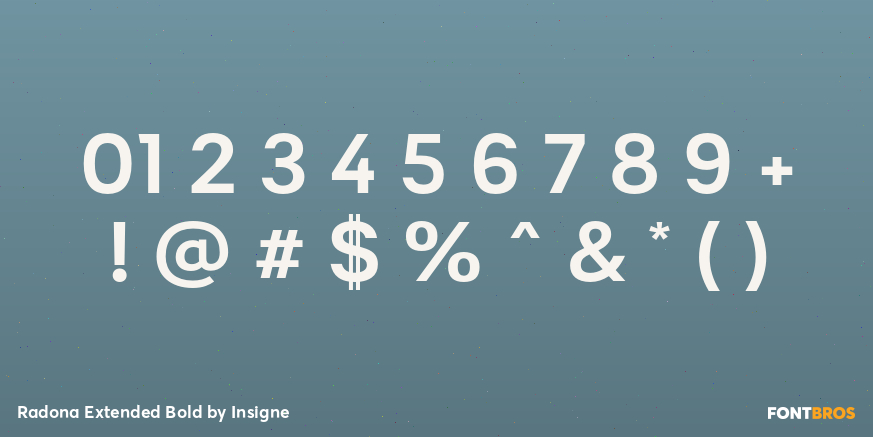 Radona Extended Bold Font Poster #4