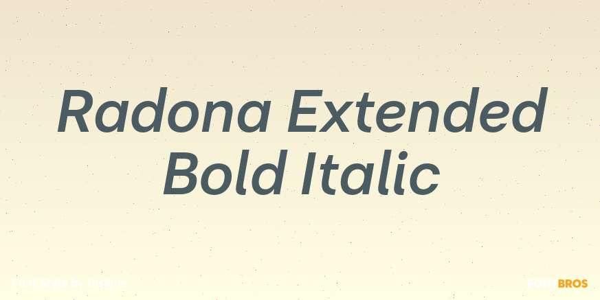 Radona Extended Bold Italic Poster