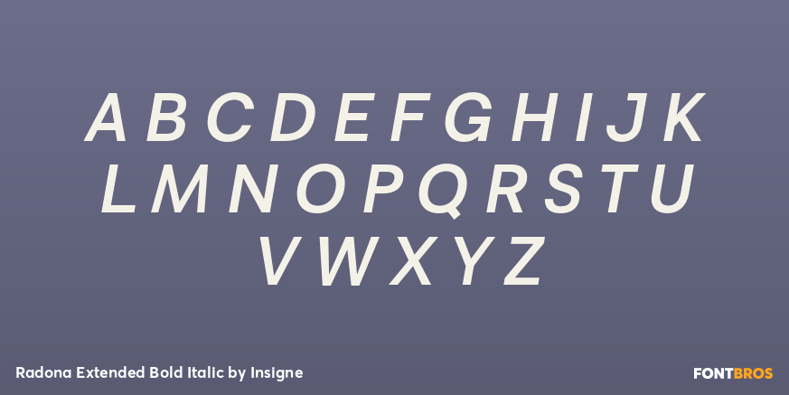 Radona Extended Bold Italic Font Poster #2