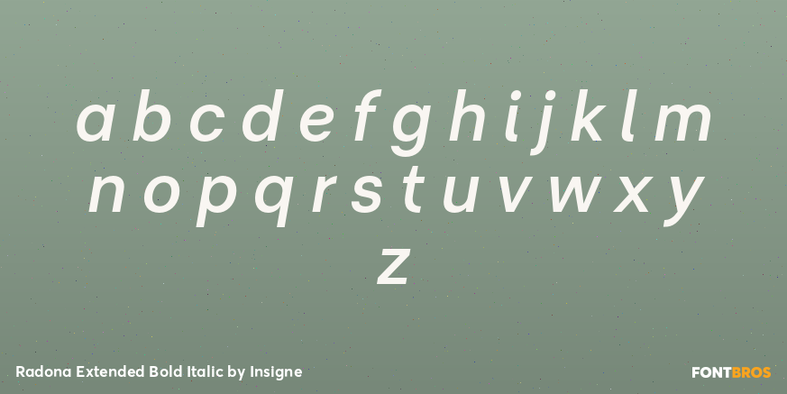 Radona Extended Bold Italic Font Poster #3