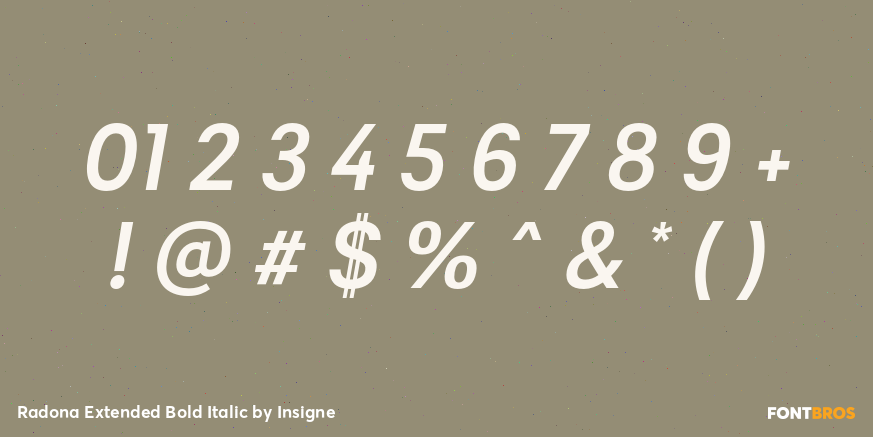 Radona Extended Bold Italic Font Poster #4