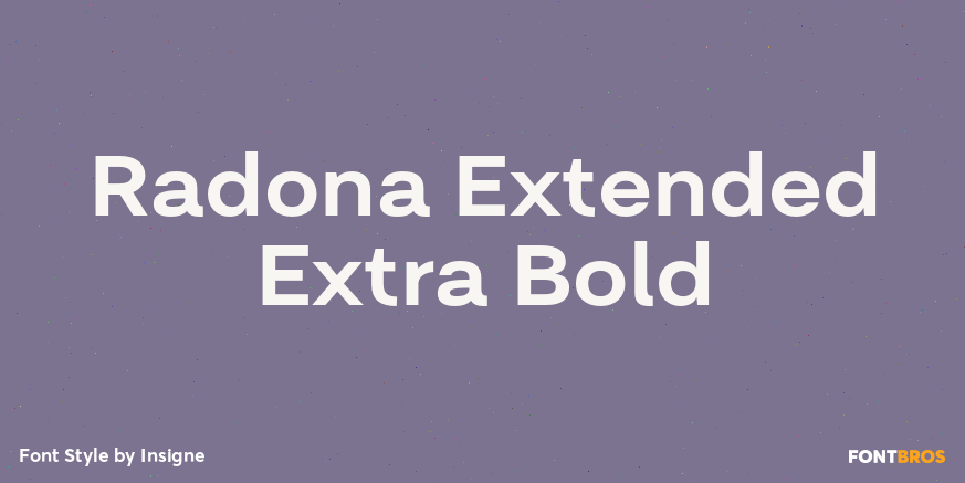 Radona Extended Extra Bold Poster