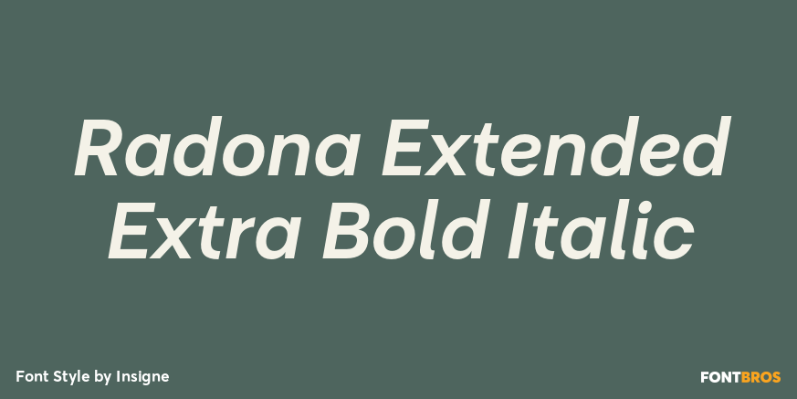 Radona Extended Extra Bold Italic Poster
