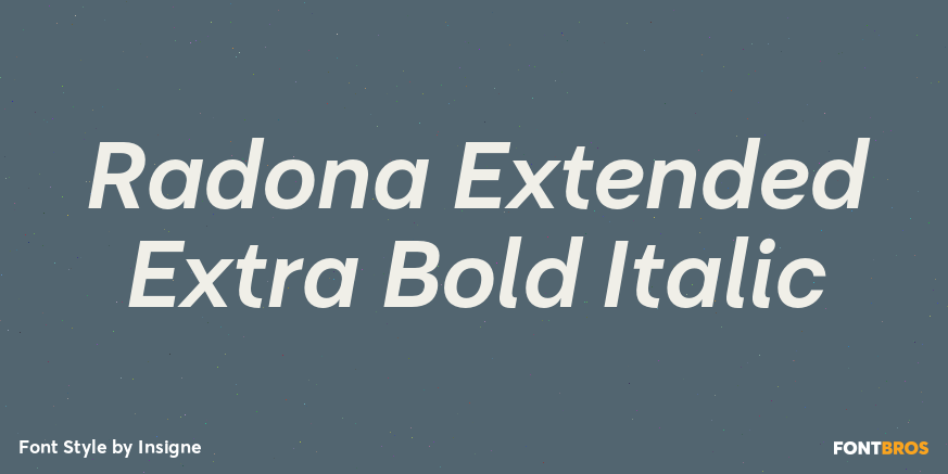 Radona Extended Extra Bold Italic Poster