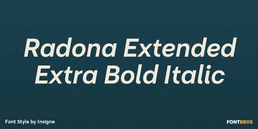 Radona Extended Extra Bold Italic Poster
