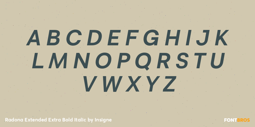 Radona Extended Extra Bold Italic Font Poster #2