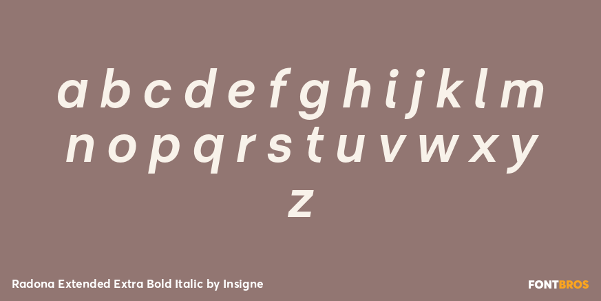 Radona Extended Extra Bold Italic Font Poster #3