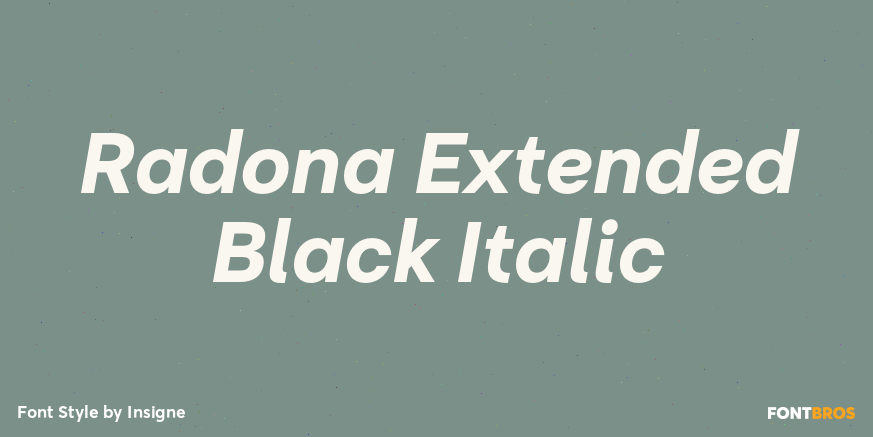 Radona Extended Black Italic Poster