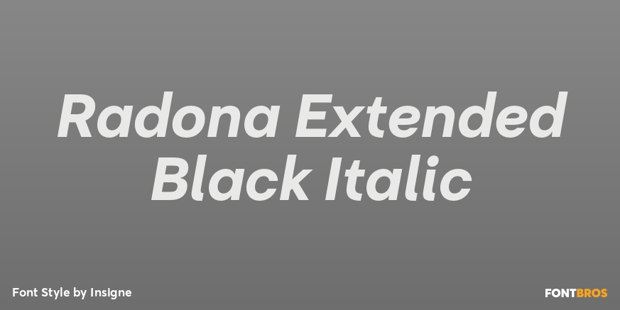 Radona Extended Black Italic Poster