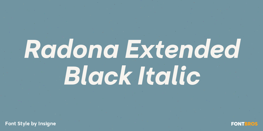 Radona Extended Black Italic Poster