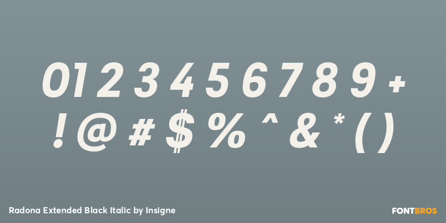 Radona Extended Black Italic Font Poster #4
