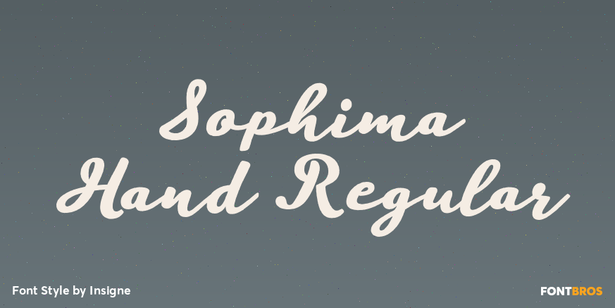 Sophima Hand Regular Font Poster #1